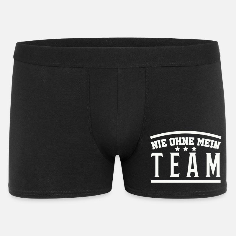 Mein Team - Männer Boxer Shorts - Schwarz