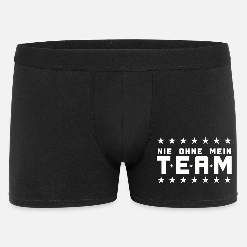 Mein Team - Männer Boxer Shorts - Schwarz