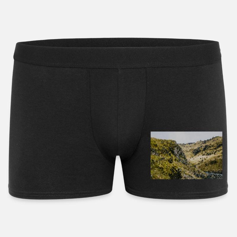 Hügelland Impression Kulisse - Männer Boxer Shorts - Schwarz
