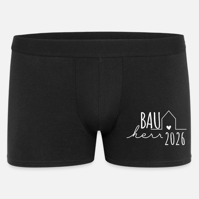 Bauherr 2026 - Bauherren Partnerlook Hausbau - Männer Boxer Shorts - Schwarz