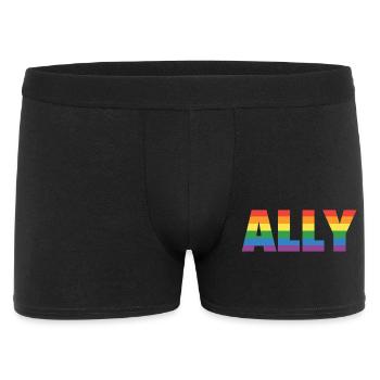 ALLY – Design arc-en-ciel pour les partisans LGBTQ+ - Boxer Homme - noir - Devant