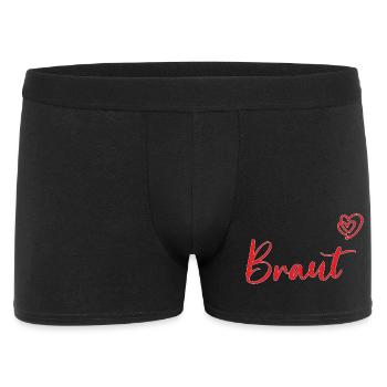 Romantisches Braut Herz Design für Hochzeit und JG - Männer Boxer Shorts - Schwarz - Vorne
