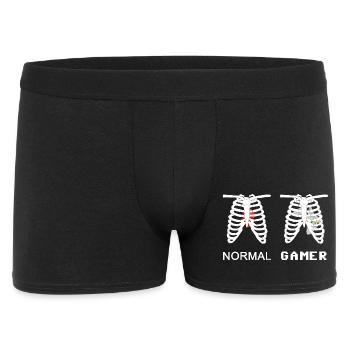 Gamer Anatomie Skelett 8bit - Männer Boxer Shorts - Schwarz - Vorne