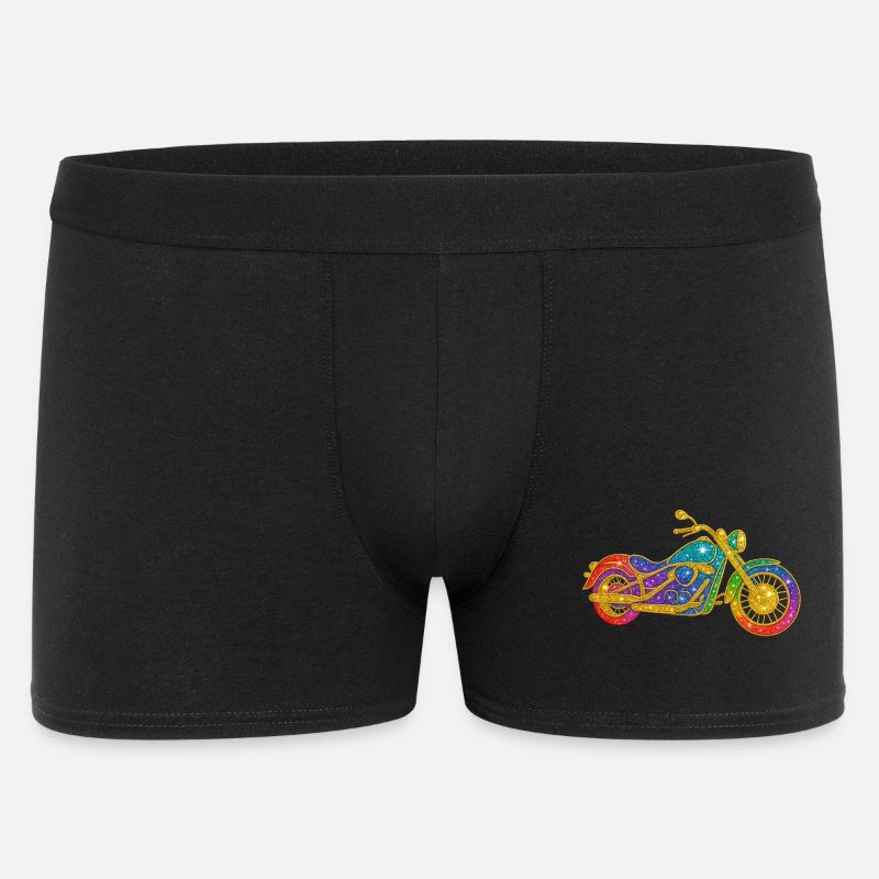 Glitzerndes Regenbogenmotorrad - Männer Boxer Shorts - Schwarz