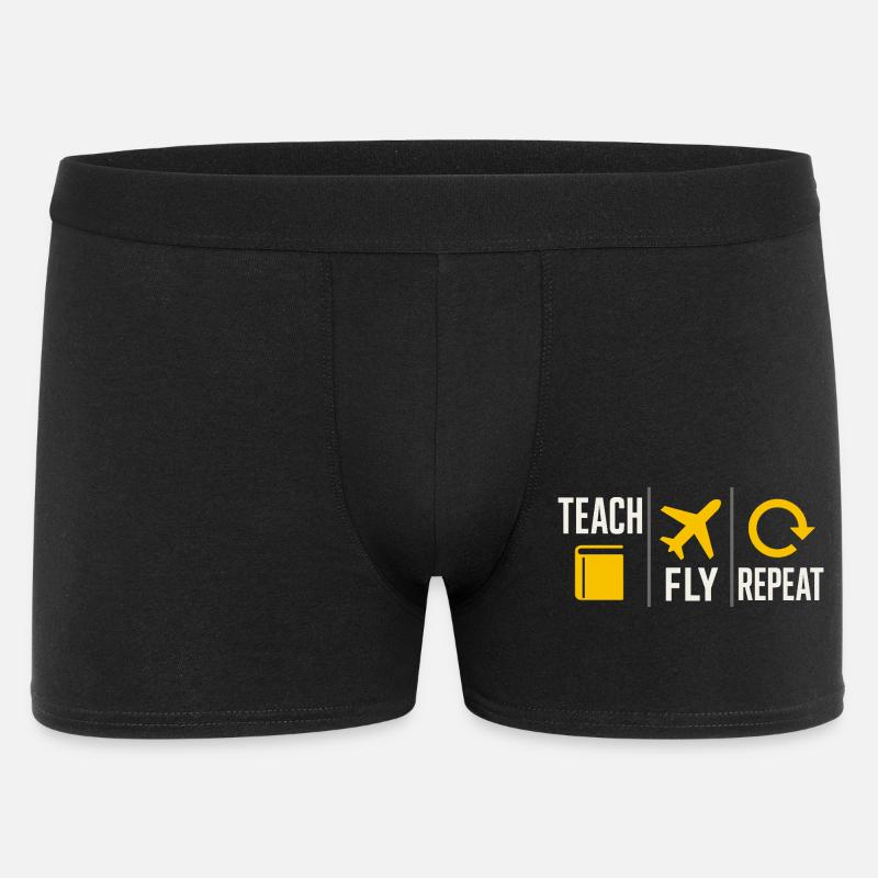 Fluglehrer Cfi Pilot Luftfahrtlehrer - Männer Boxer Shorts - Schwarz