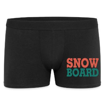 Snowboard - Männer Boxer Shorts - Schwarz - Vorne