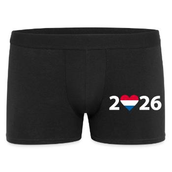 J’aime Pays-Bas 2026, Pays-Bas 2026 - Boxer Homme - noir - Devant
