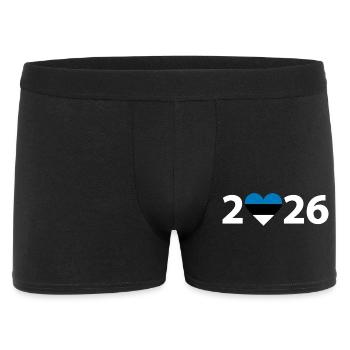 I love Estland 2026, Urlaub in Estland 2026 - Männer Boxer Shorts - Schwarz - Vorne