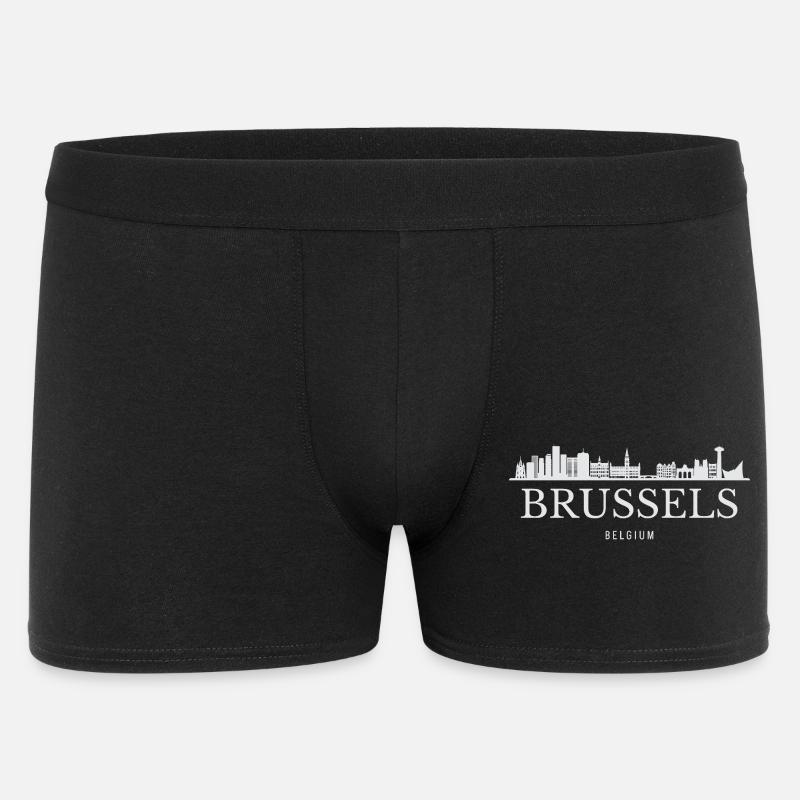 Brussels skyline, Brussels Belgium - Men's Boxer Shorts - black
