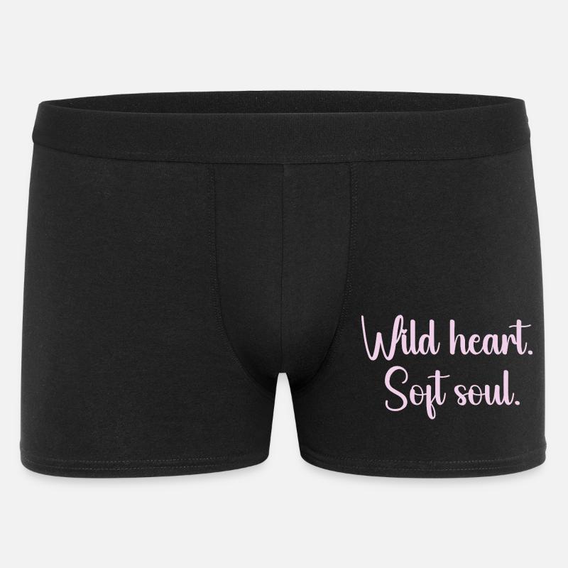 Cœur Sauvage Âme Douce - Boxer Homme - noir