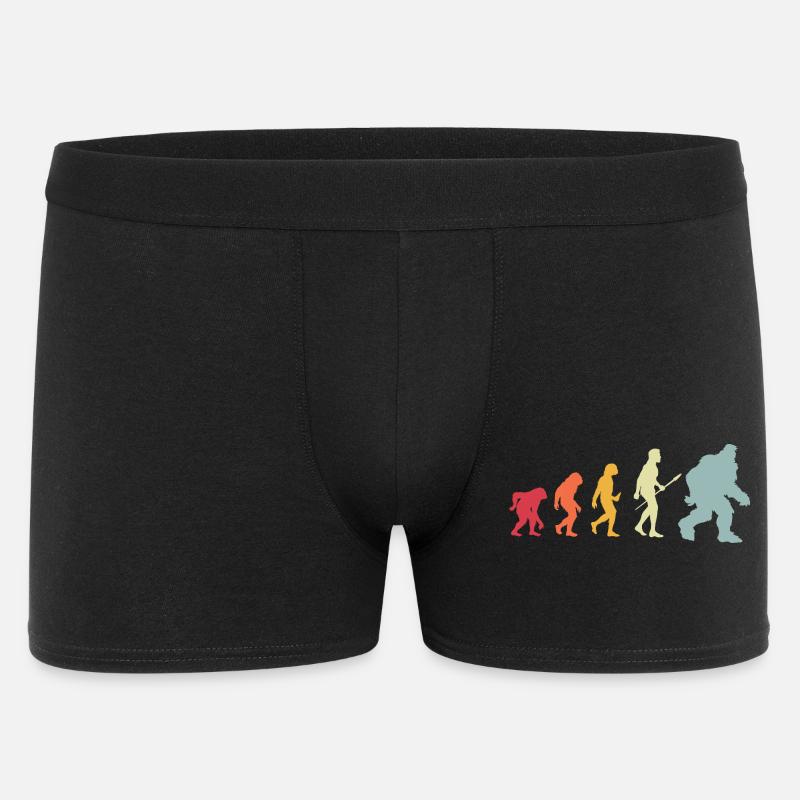 bigfoot_Evolution_4 - Männer Boxer Shorts - Schwarz
