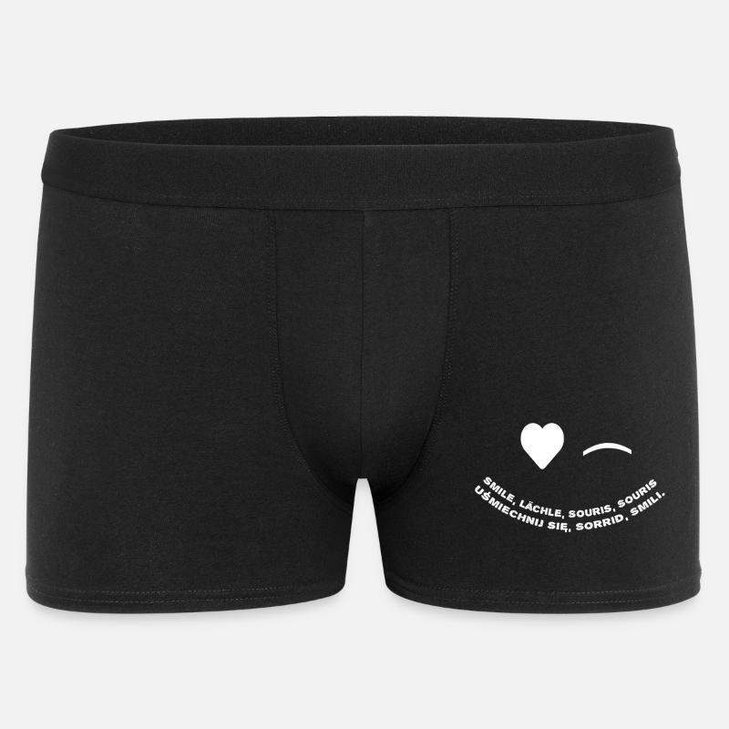 Lächeln - Männer Boxer Shorts - Schwarz