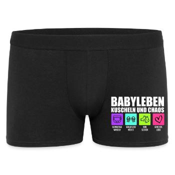 Future maman BABY LIFE CÂLIN ET CHAOS - Boxer Homme - noir - Devant
