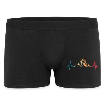 Heartbeat Mountain Bike Cycling - Men's Boxer Shorts - black - Front