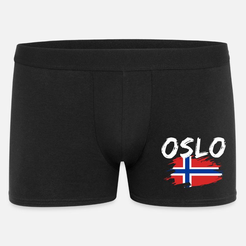 Oslo Norwegen - Männer Boxer Shorts - Schwarz