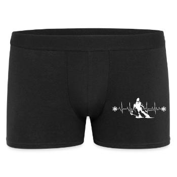 Silhouette de skieur hiver minimaliste - Boxer Homme - noir - Devant