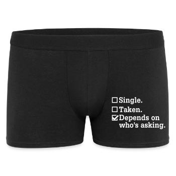 Célibataire? – Conception d’enterrement de vie de garçon - Boxer Homme - noir - Devant