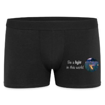 Be a light in this world – fireflies - Men's Boxer Shorts - black - Front