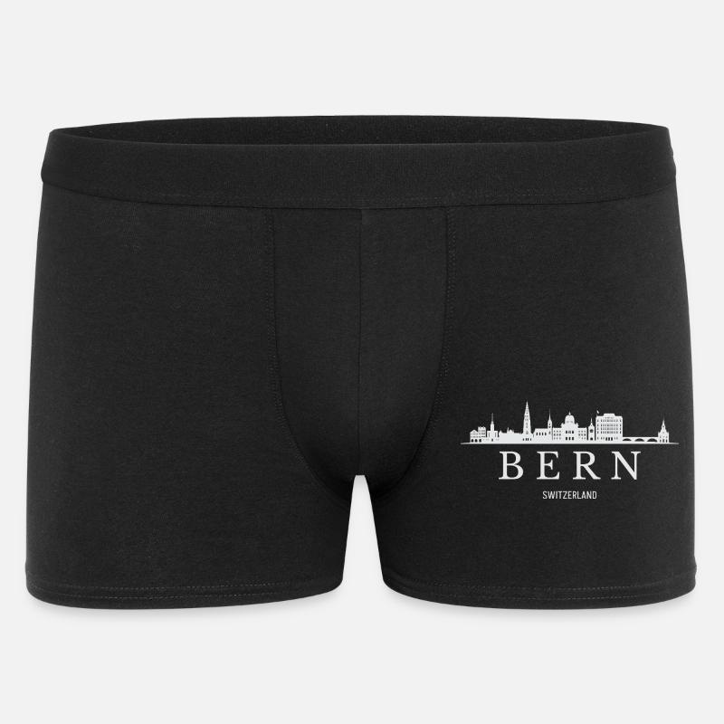 Berner Skyline, Bern Schweiz - Männer Boxer Shorts - Schwarz