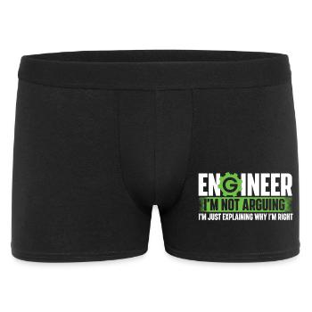 L'ingénieur n'argumente pas, il explique simplement pourquoi j'ai raison - Boxer Homme - noir - Devant