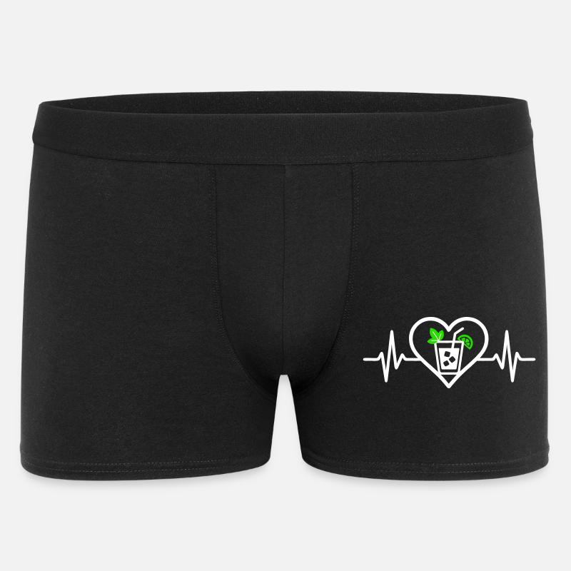 Mojito Herz Aperitif Cocktail - Männer Boxer Shorts - Schwarz