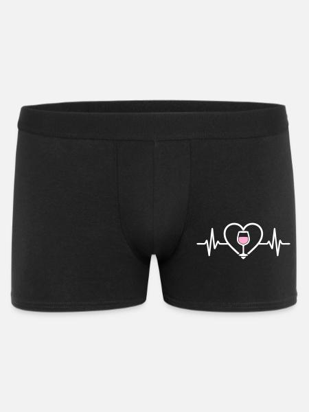 Rosé Wine Heart - Men's Boxer Shorts - black