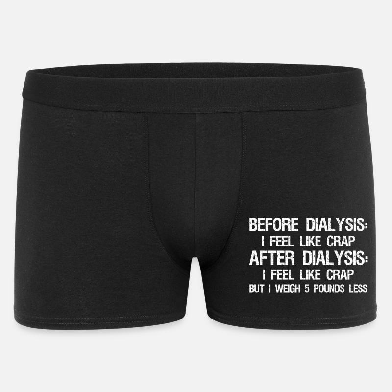 Före dialys och efter dialys en dialys - Boxershorts Herr - svart