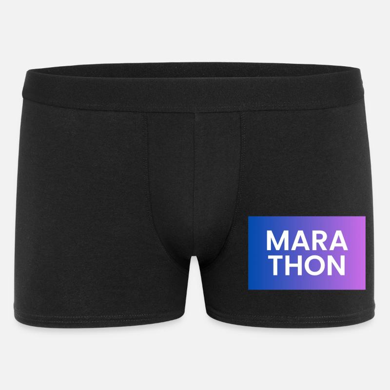 Marathon Gradient Shirt Design - Männer Boxer Shorts - Schwarz