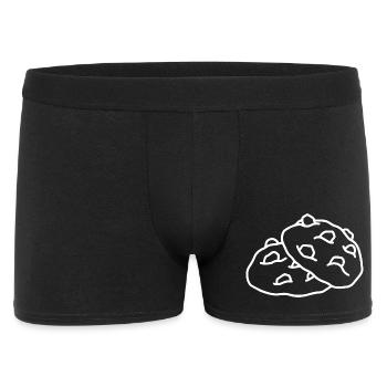 Chocolate Cookie Sketch – Cute Minimalist Design - Men's Boxer Shorts - black - Front