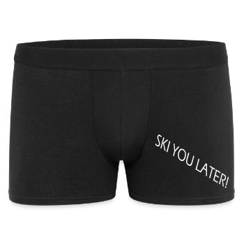 SKI YOU LATER – Funny ski saying - Men's Boxer Shorts - black - Front
