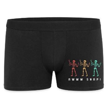 Armbruch Halloween Skelett Knochen Knochenbruch - Männer Boxer Shorts - Schwarz - Vorne
