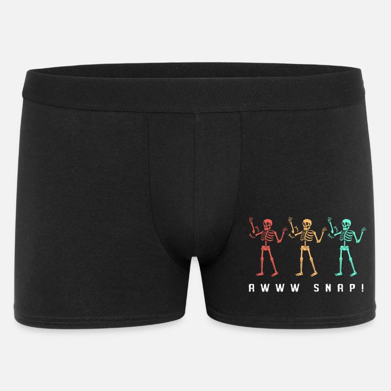 Fracture du bras Fracture osseuse du squelette d’Halloween - Boxer Homme - noir