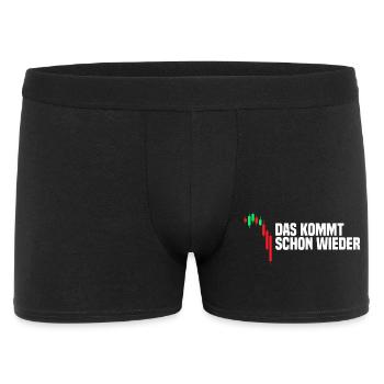 Das kommt schon wieder Aktienmarkt Börse Trader - Männer Boxer Shorts - Schwarz - Vorne