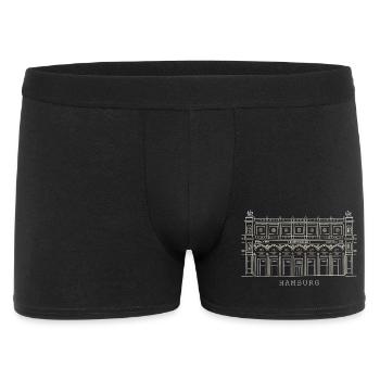 Hambourg, Dessin à la main Kunsthalle, Allemagne - Boxer Homme - noir - Devant