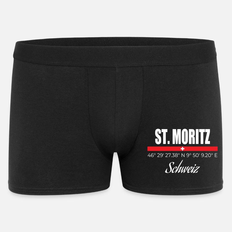St. Moritz - Männer Boxer Shorts - Schwarz