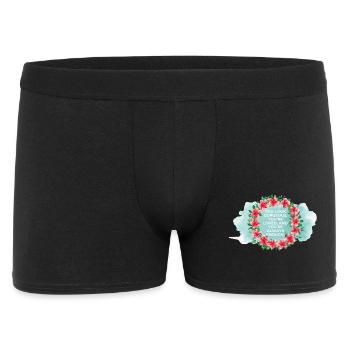 You're Loved & Enough – Watercolor Floral Wreath - Men's Boxer Shorts - black - Front