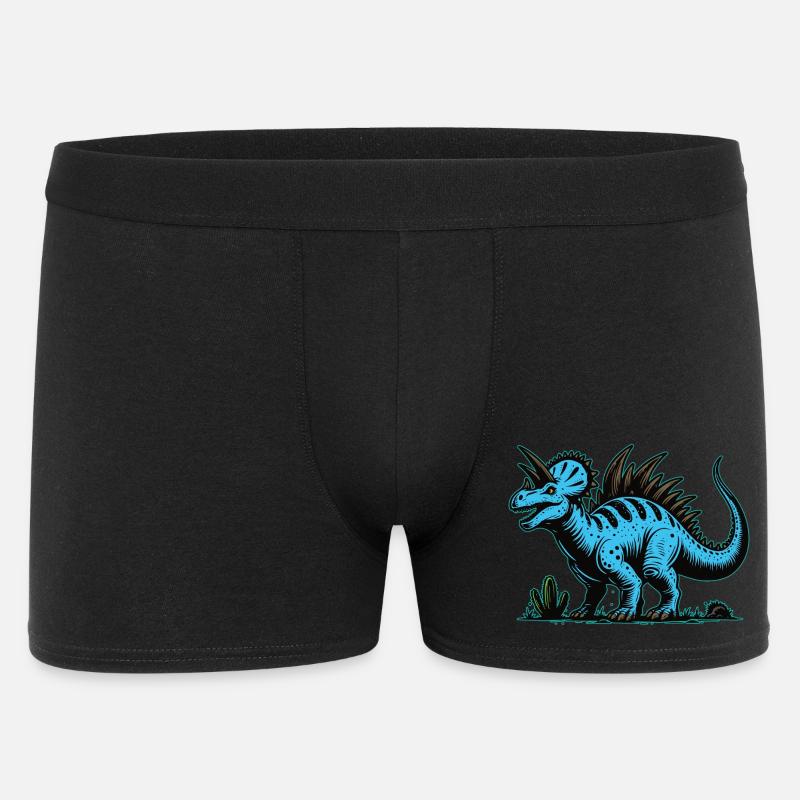 Blauer Mutanten Dinosaurier Design - Männer Boxer Shorts - Schwarz