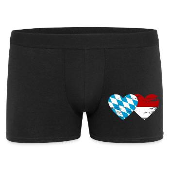 Bavaria Indonesia Flag Heart Used - Men's Boxer Shorts - black - Front