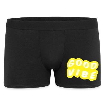 Good Vibe Grafique Yellow - Men's Boxer Shorts - black - Front