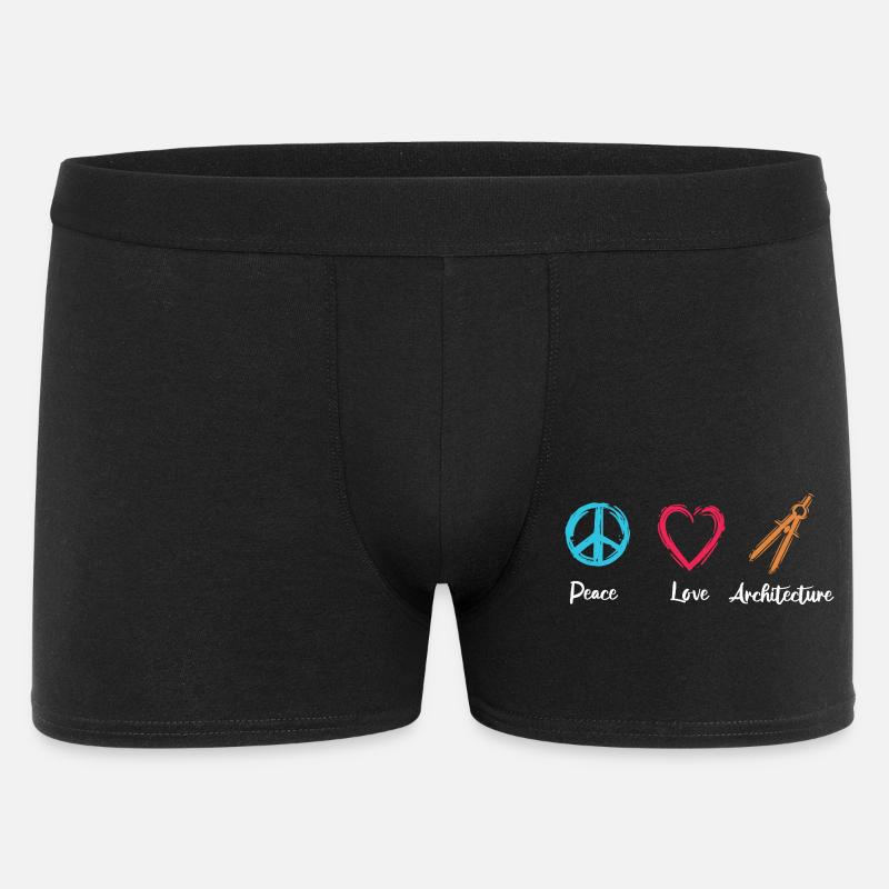 Frieden Liebe Architektur - Männer Boxer Shorts - Schwarz