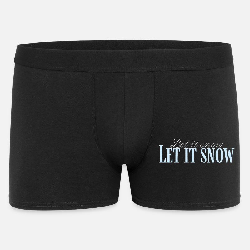 Let It Snow Drehbuch Eisblau - Männer Boxer Shorts - Schwarz