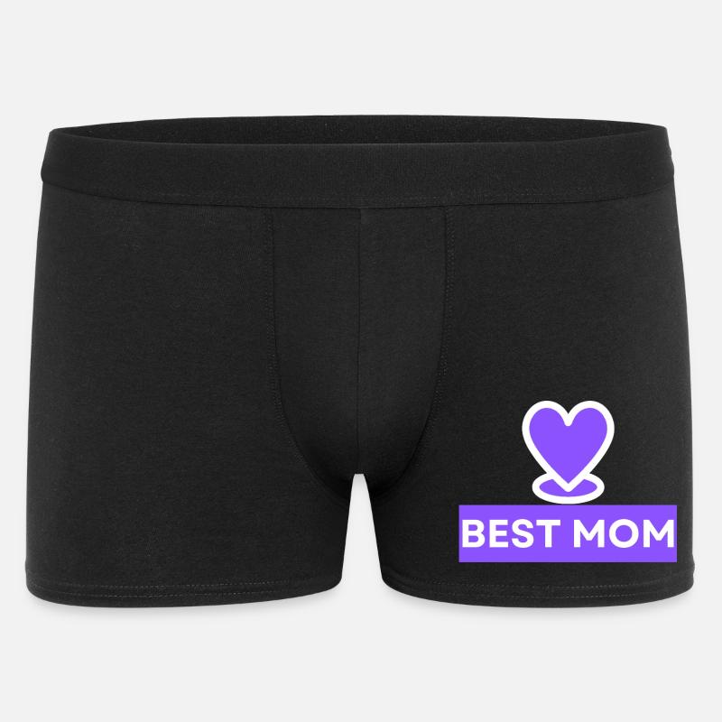 Bestes Mama-Herz-Emblem - Männer Boxer Shorts - Schwarz
