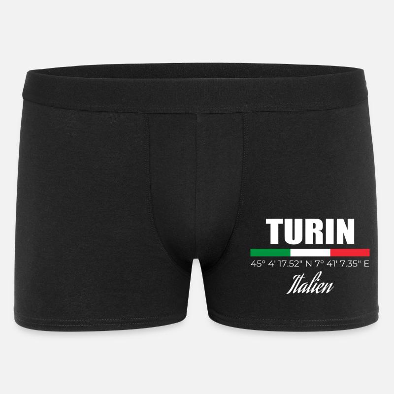 Turin - Männer Boxer Shorts - Schwarz