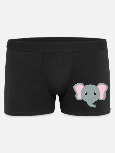 Elephant Cartoon - Men's Boxer Shorts - black