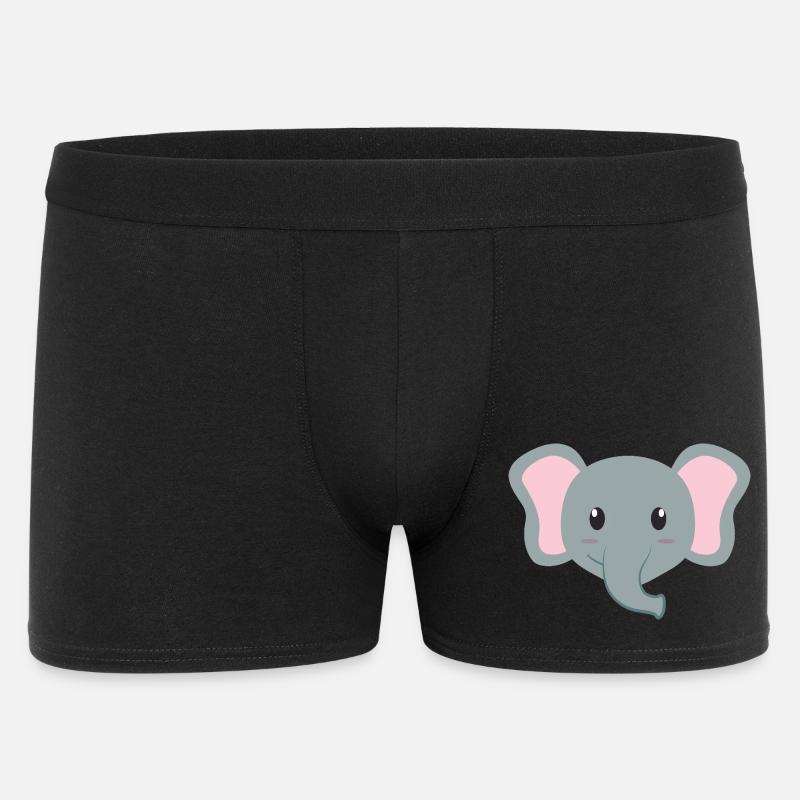 Elefant Cartoon - Männer Boxer Shorts - Schwarz