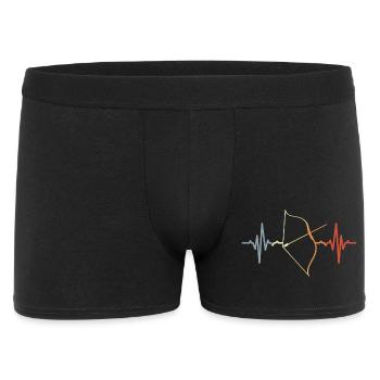 Kompositbogen Kardiogramm - Männer Boxer Shorts - Schwarz - Vorne