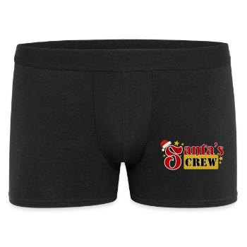 L’équipage du Père Noël motif familial foncé - Boxer Homme - noir - Devant