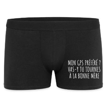 Orientierung Marseille - Bonne Mère Zitat - Männer Boxer Shorts - Schwarz - Vorne