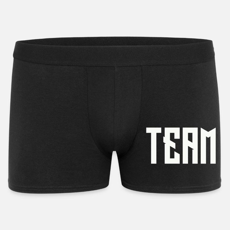 TEAM Blockschrift  - Männer Boxer Shorts - Schwarz