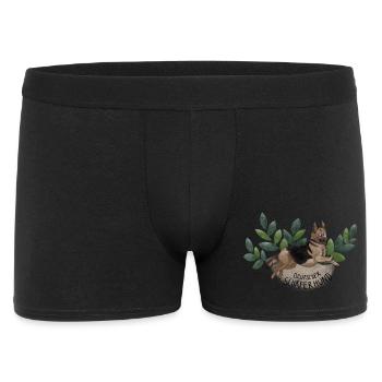 Deutscher Schäferhund Botanika - Männer Boxer Shorts - Schwarz - Vorne